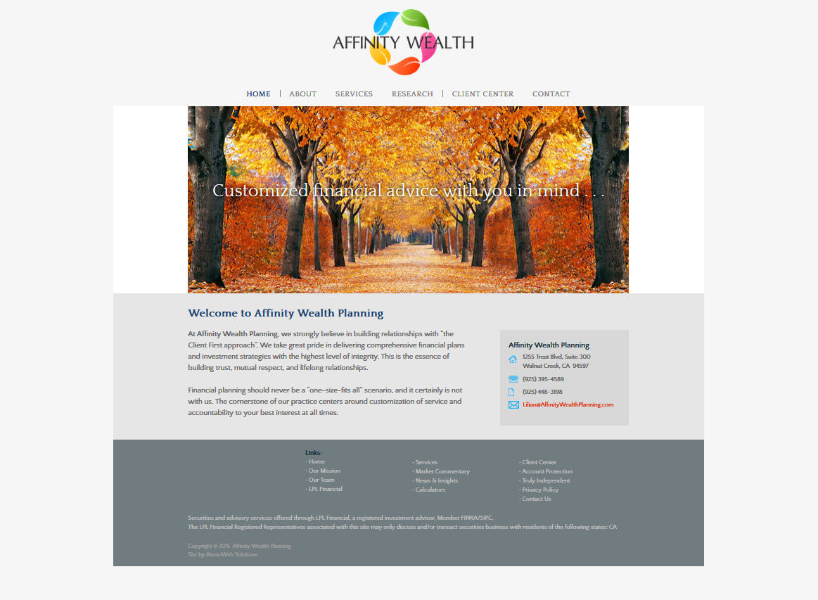 Affinity Wealth Website