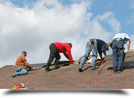 People working on roof||||