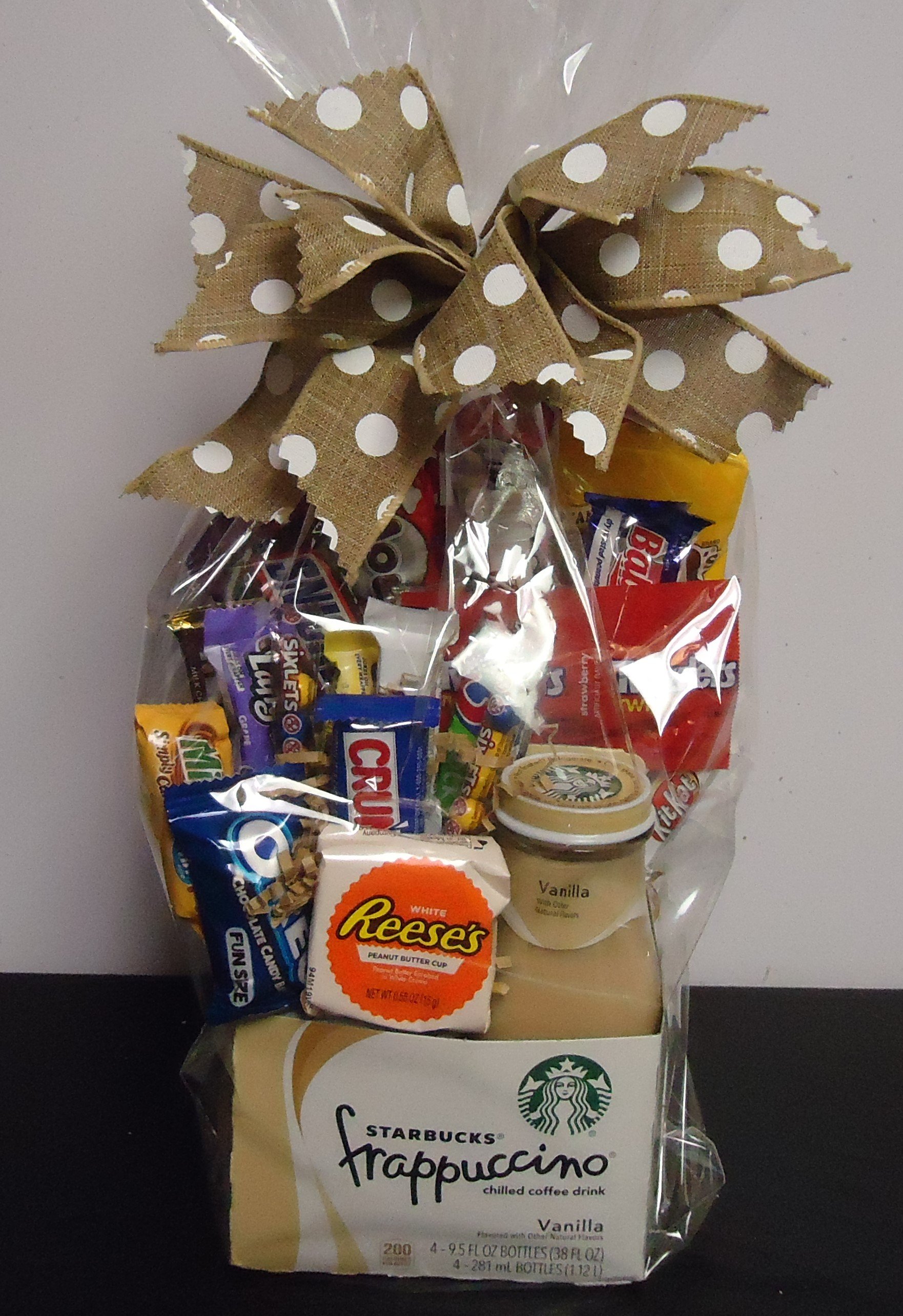 (23)  "Starbucks"
Drink Box W/ Candy
  $35.00
  (Also Can Add Stuffed Animal & Balloons)