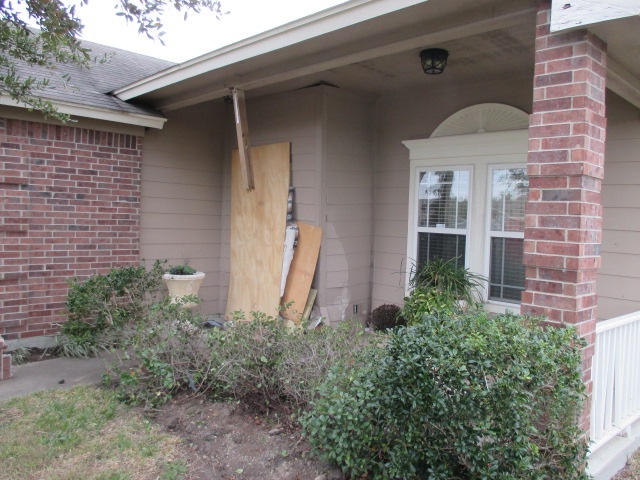 House with damaged exterior