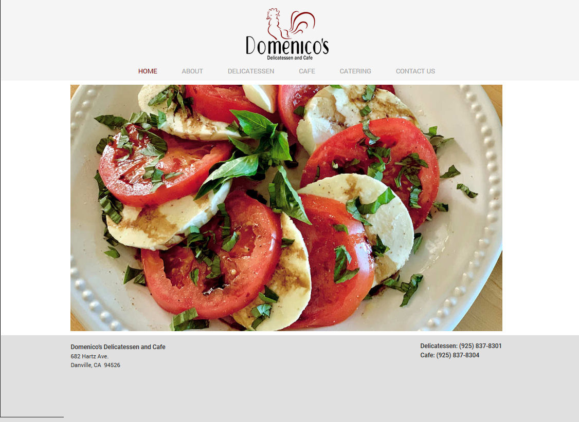 Domenico's Delicatessen & Cafe Website