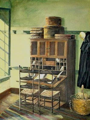 Shaker Series #12: Deaconess' Desk, Acrylic   SOLD