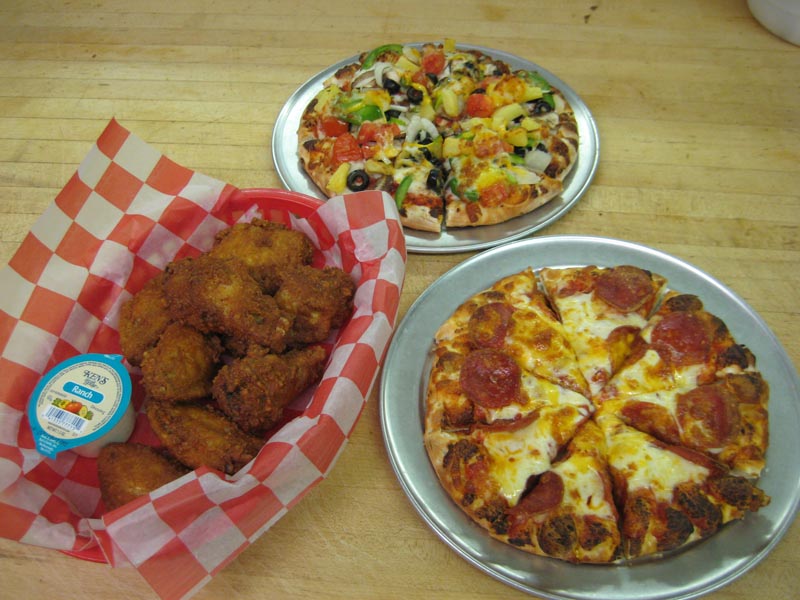 Pizza and wings