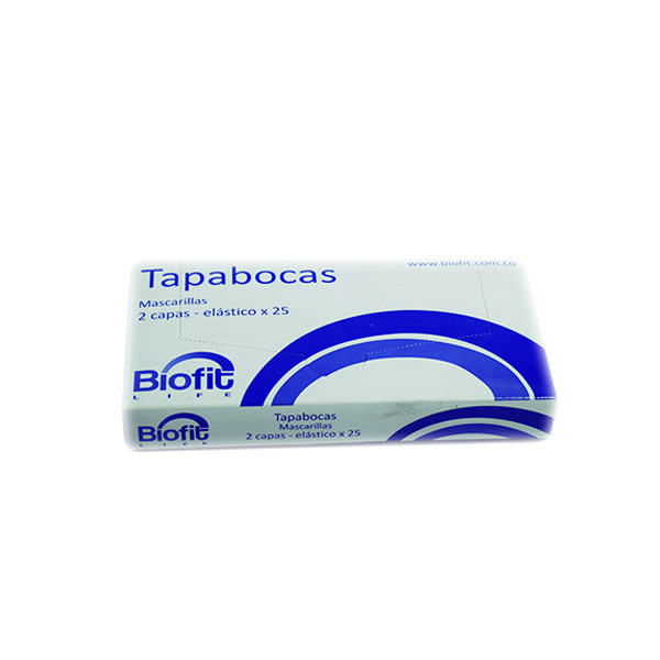 Tapabocas Biofit 2 Capas x25und