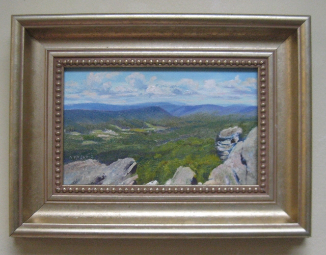 View from Big Schloss, the Alleghenies, 5 x 8 op