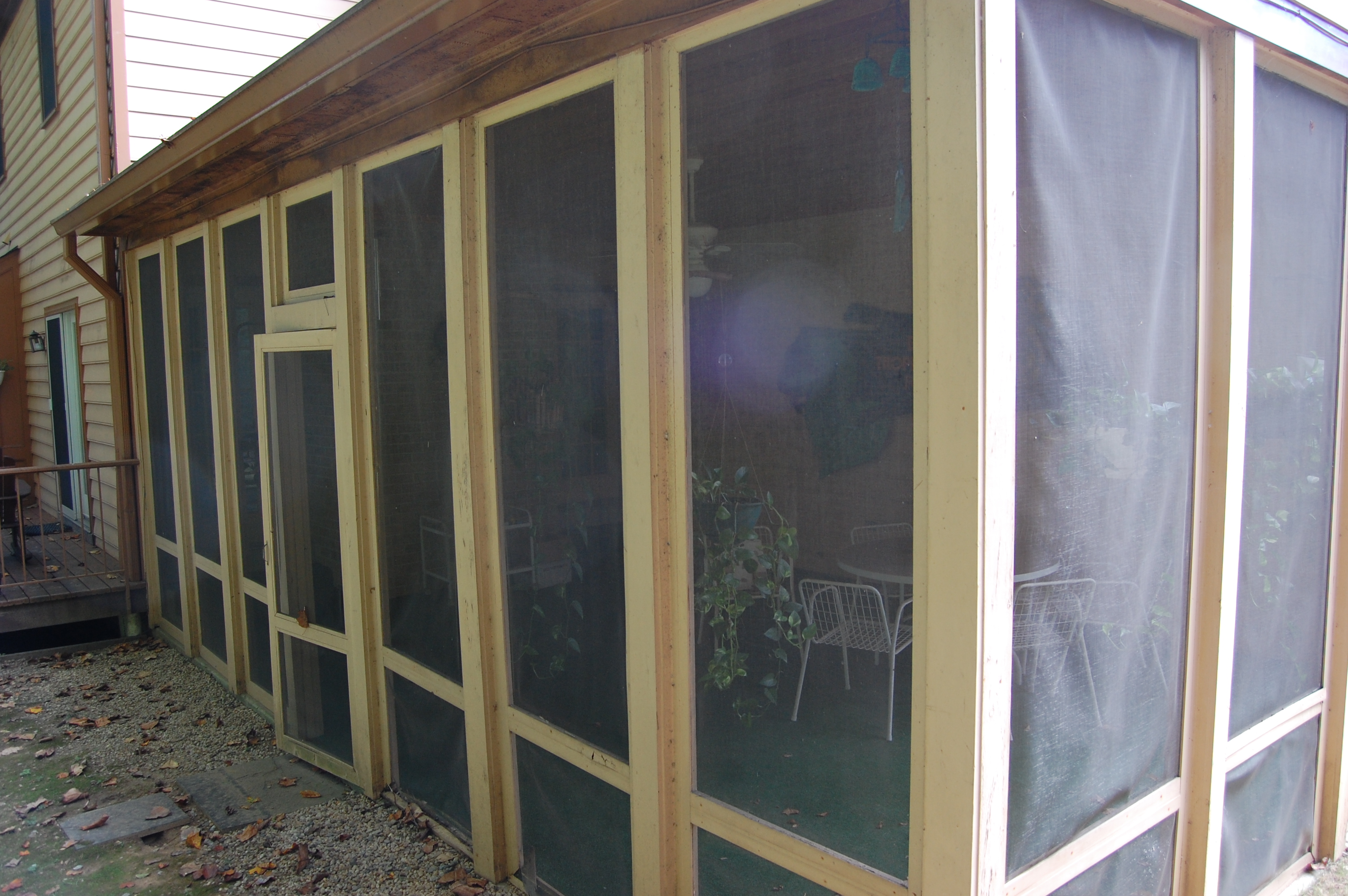 screen porch remodel before