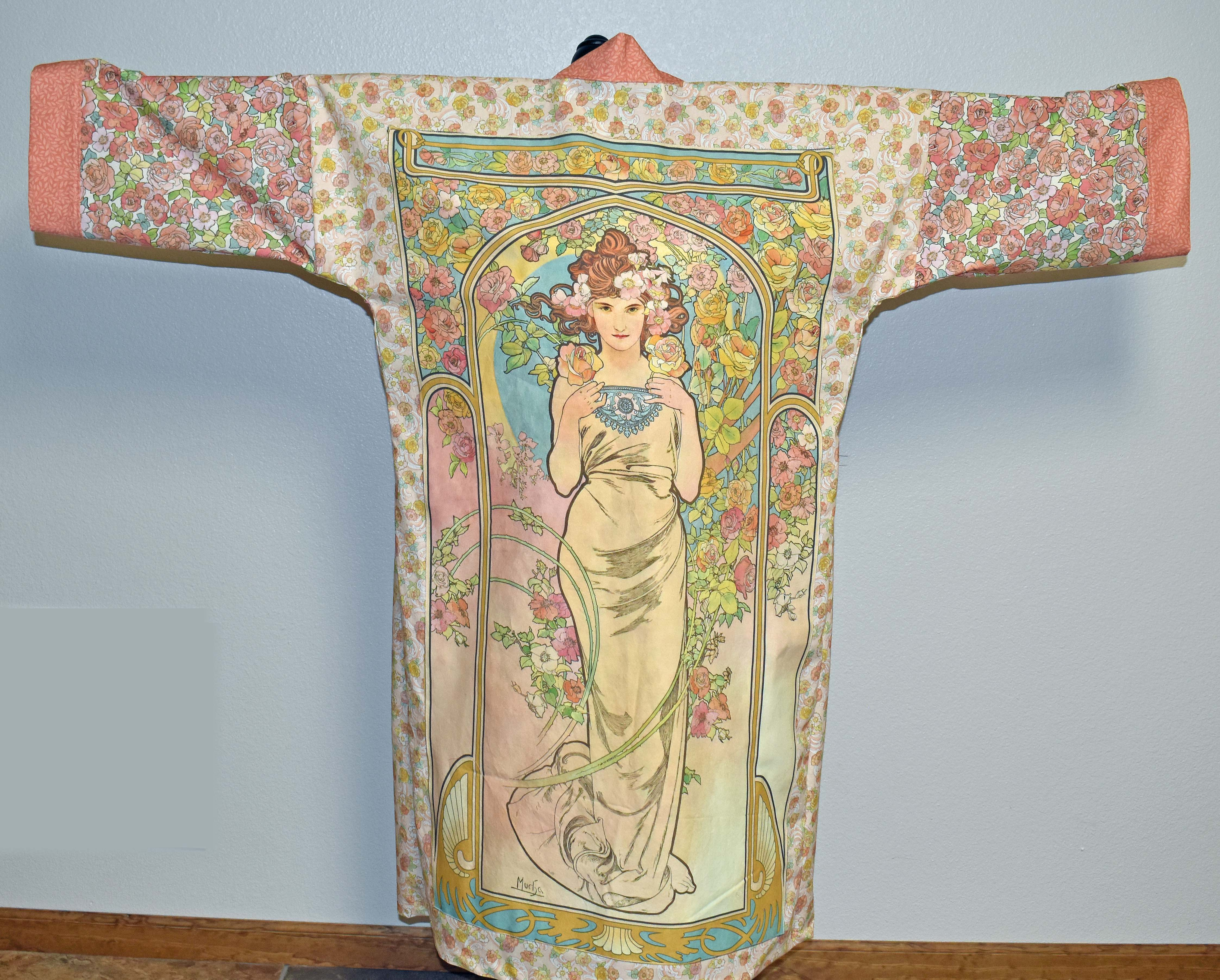 Geisha Garden Kimono Fabric 