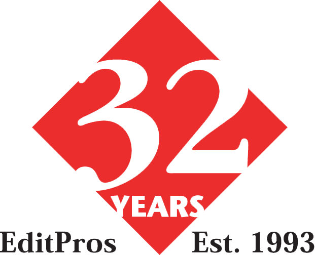 EditPros 31-year diamond-shaped emblem