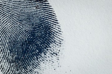 A black fingerprint