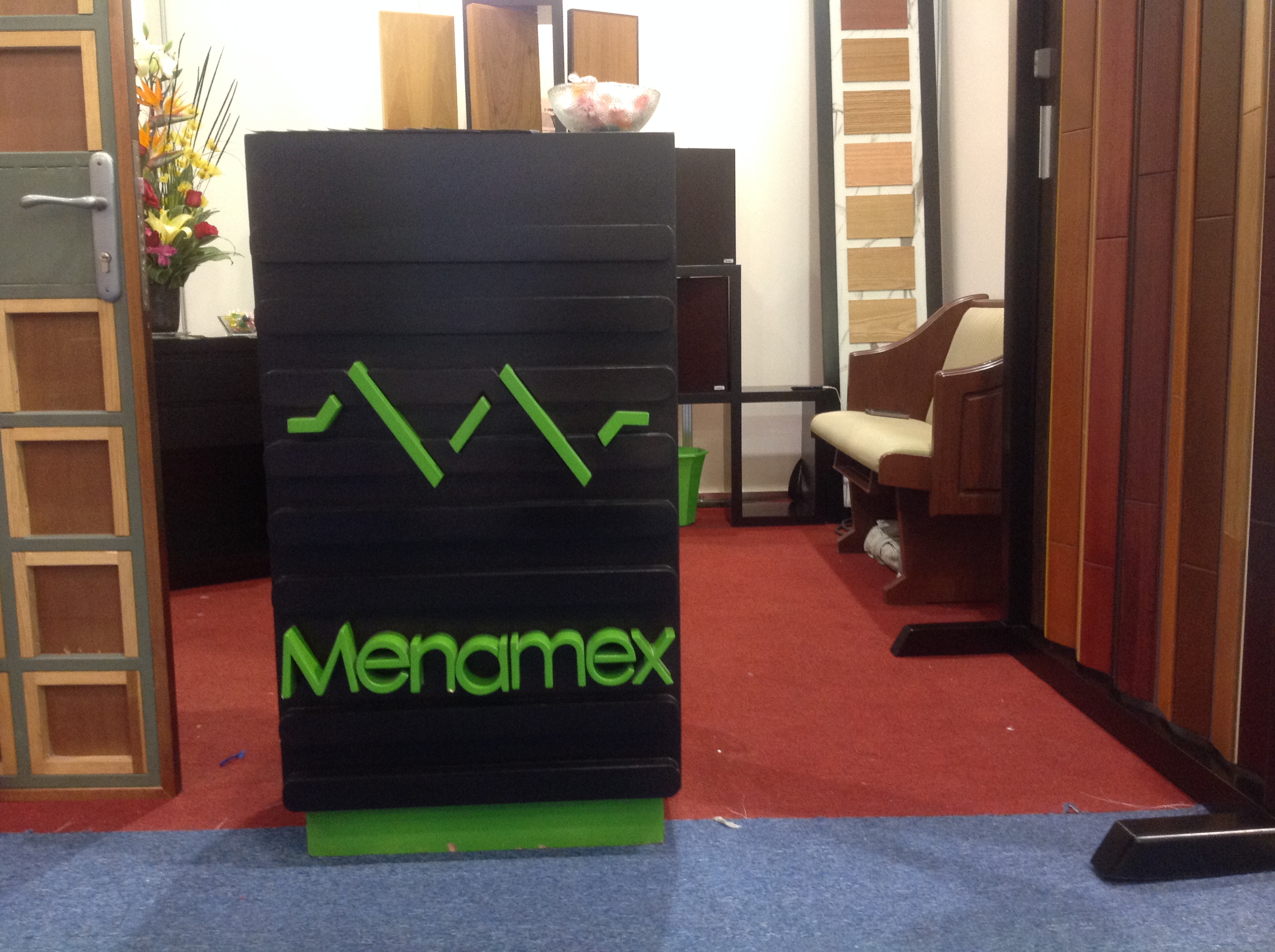 Modern living room with a large sofa