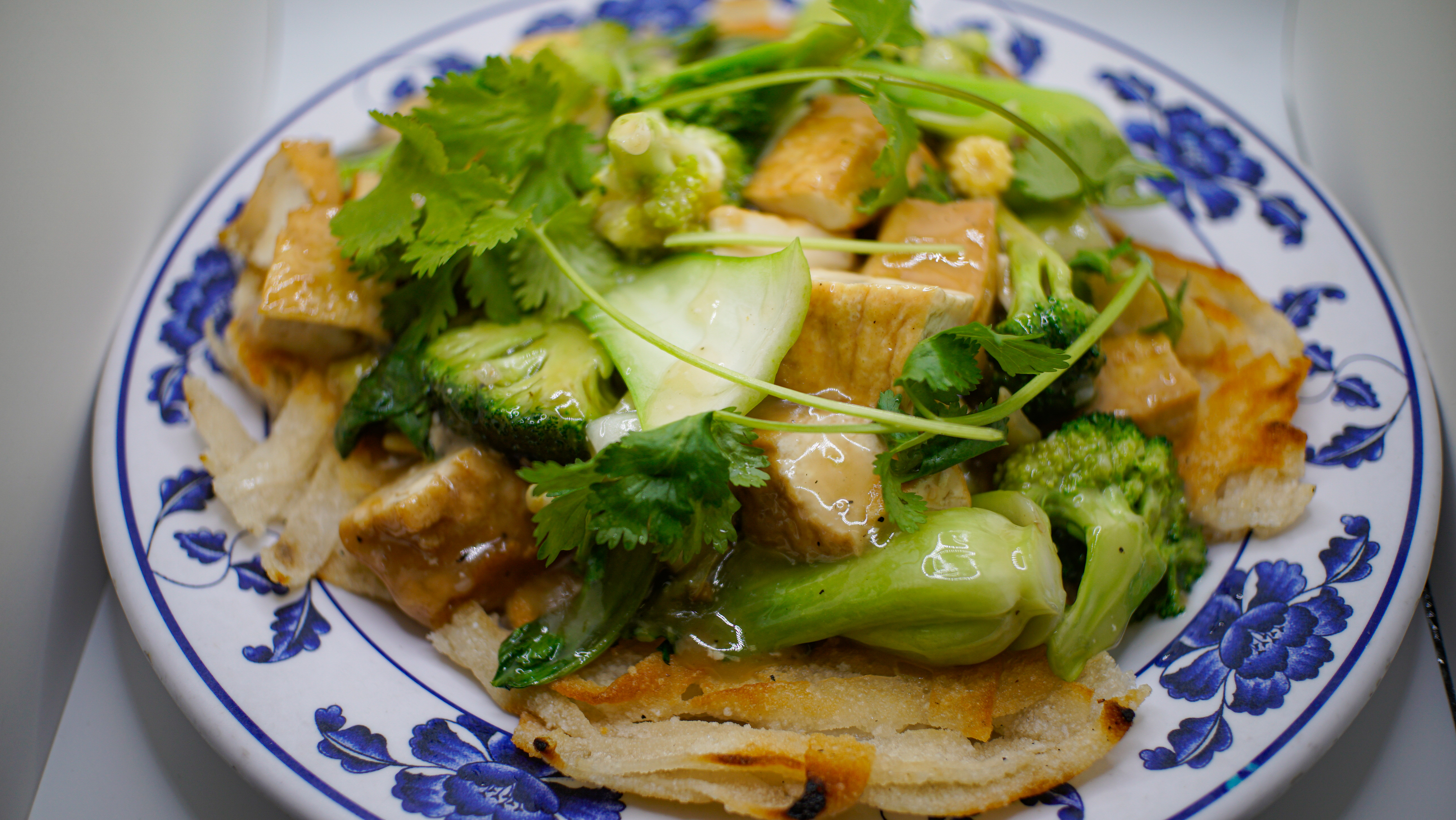 18V. PHO AP CHAO CHAY
CRISPY FLAT RICE NOODLE
W/ STIR FRIED MIXED VEGETABLES
AND TOFU