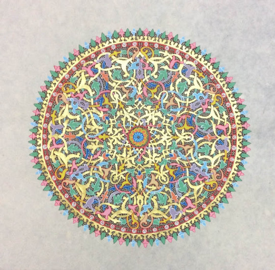 Mind Nature, incense burnt rice paper, 60X60 cm