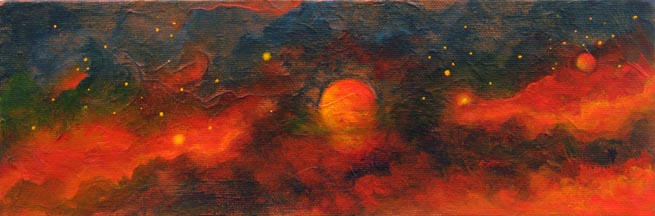 Cosmic Inferno
4x12 Acrylic on canvas