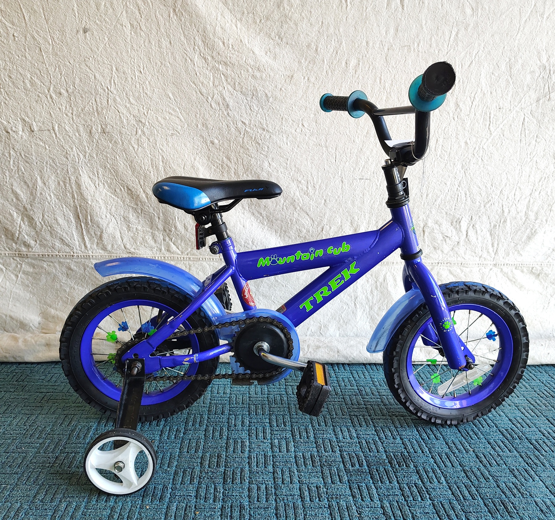 Trek Mountain Cub 12
Wheel Size: 12"/ Ages 3-4
1 speed / Pedal Brake
Price: $139.00 (Professionally Tuned)