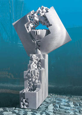 Melting, fountain, marble, Milano, Italy