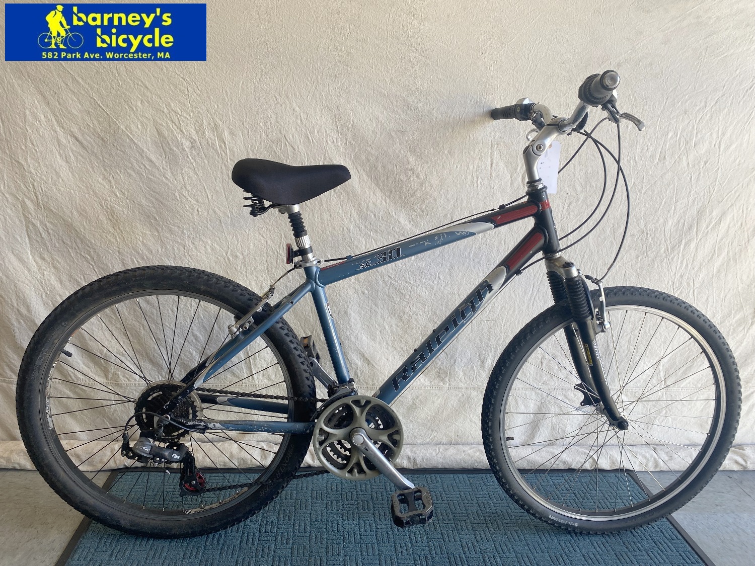 Raleigh SC30
 Wheel Size: 26"/ Frame: 15" 
Speeds: 21spd
Price: $339.00 (Pro Tuned)
