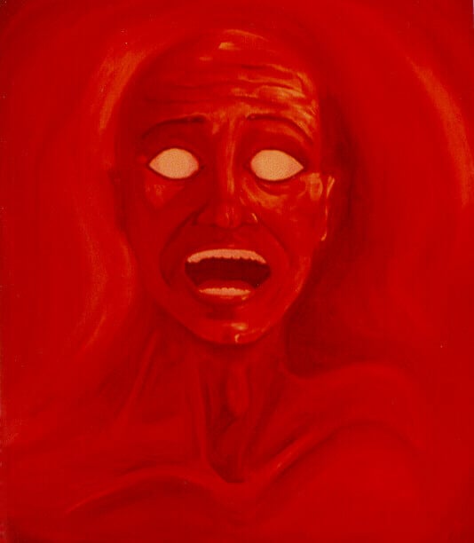 Op-009 ROSE 30 in x 24 in Oil on Canvas 1972 artist collection