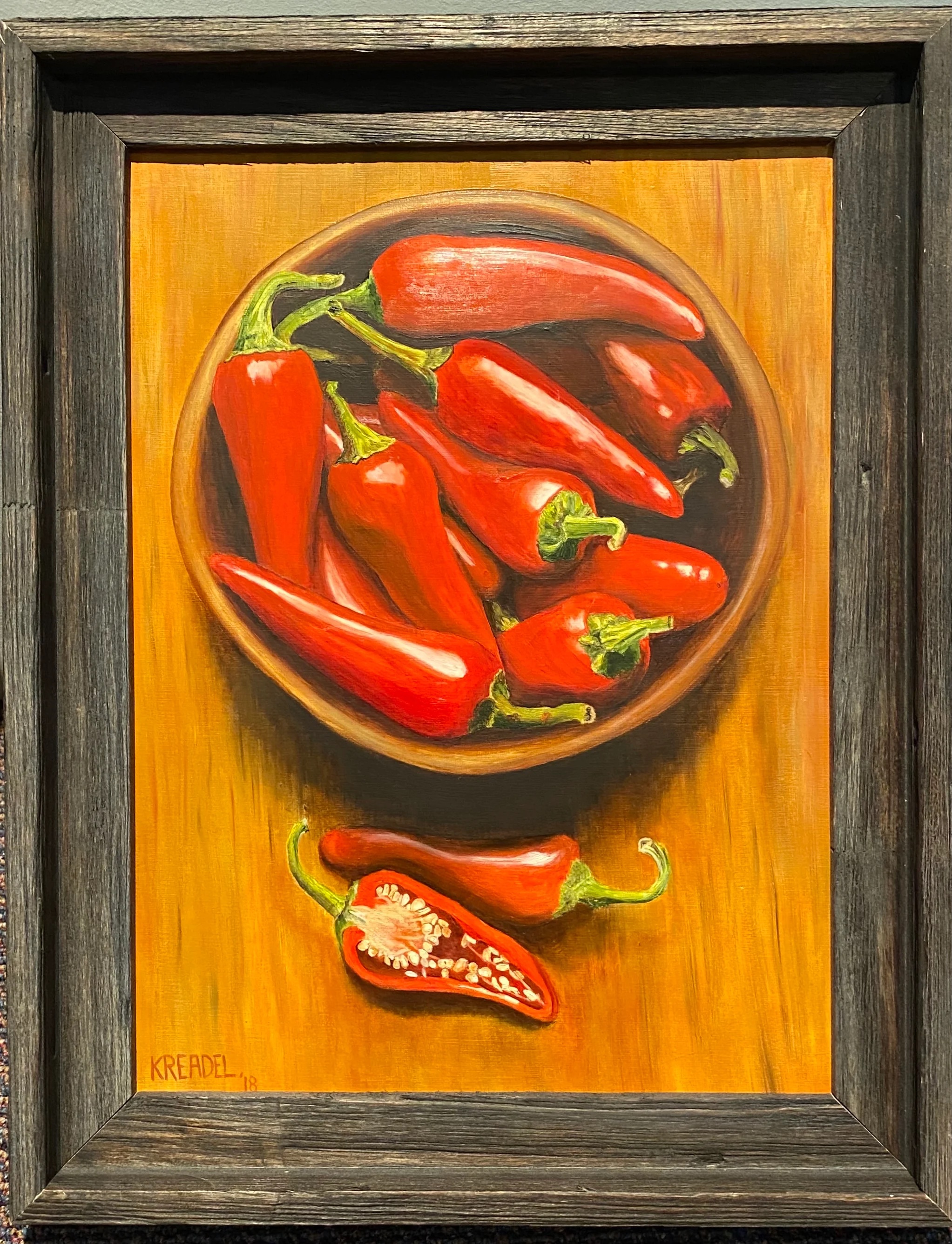 Peppers
Oil
12" x 16"
$275.