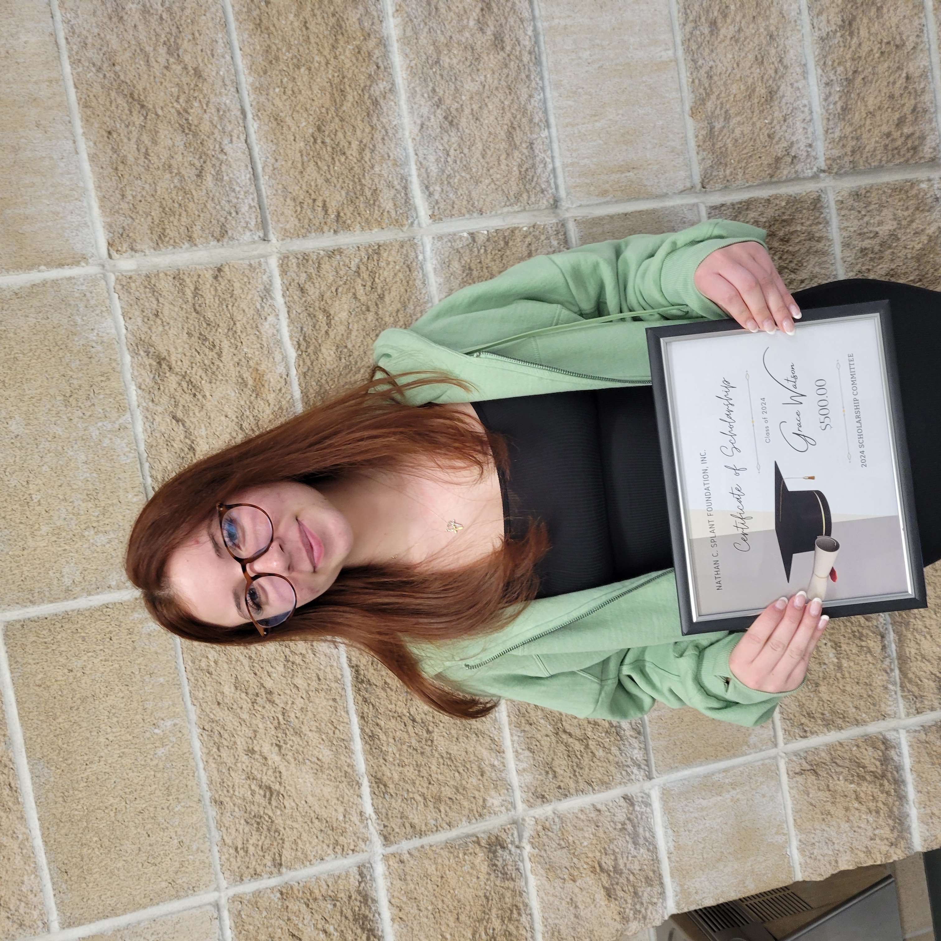 Grace Watson $500 Scholarship Recipient