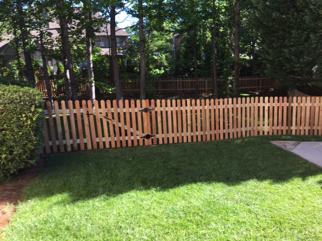 4' CEDAR SPACED DOG EARED PICKET