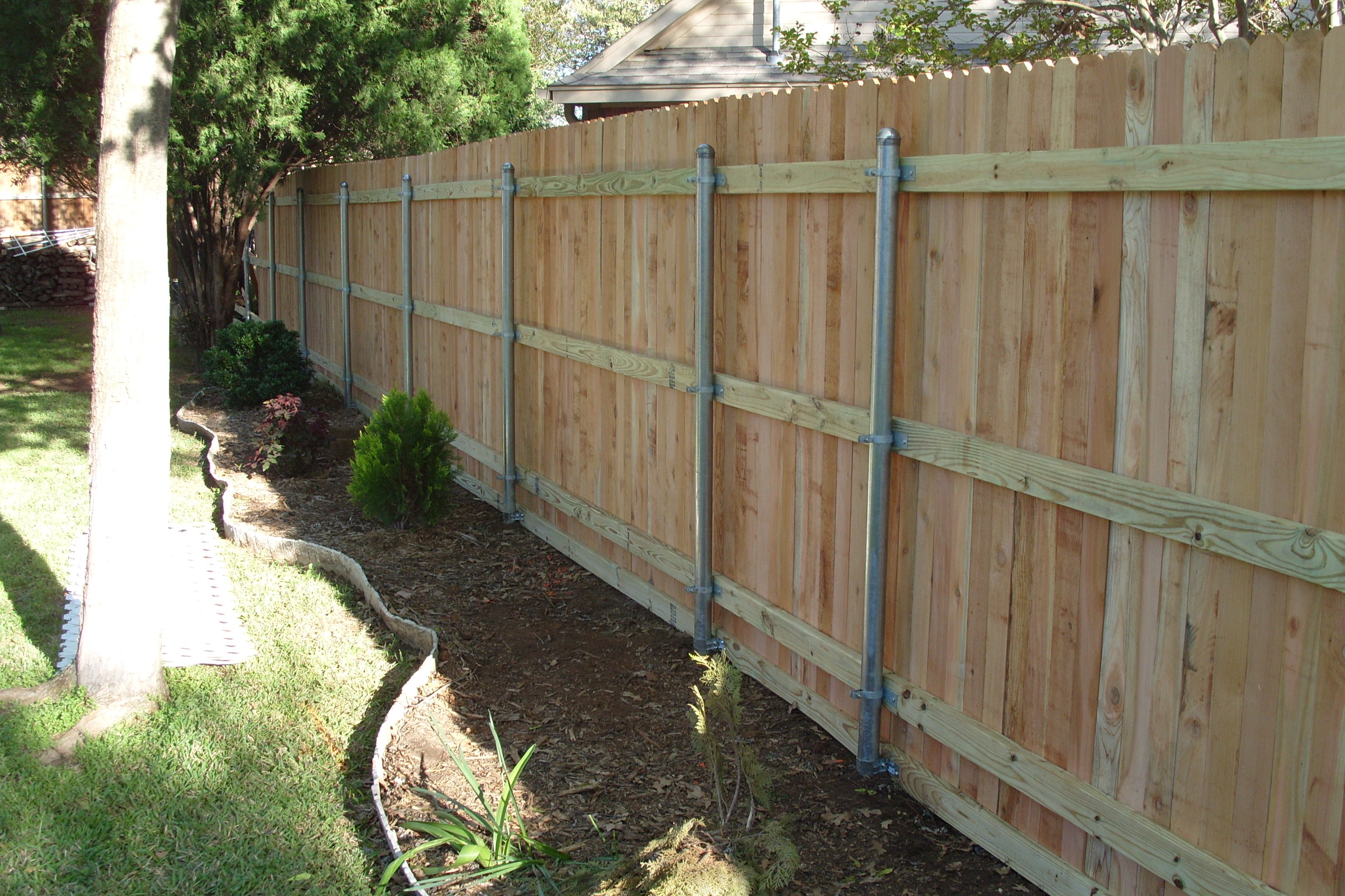 Wooden and Steel Fence