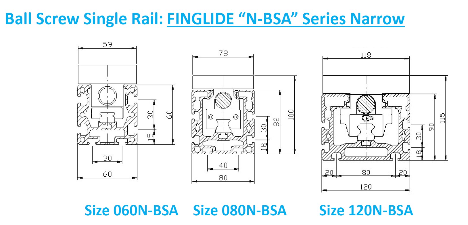Linear Ball Screw Actuator - ORIGIN - 1 Rail Narrow