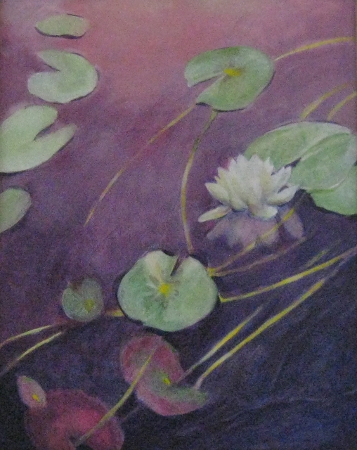 Pastuchiv,, Plum Sunset Lily, 15 x 12 Acrylic