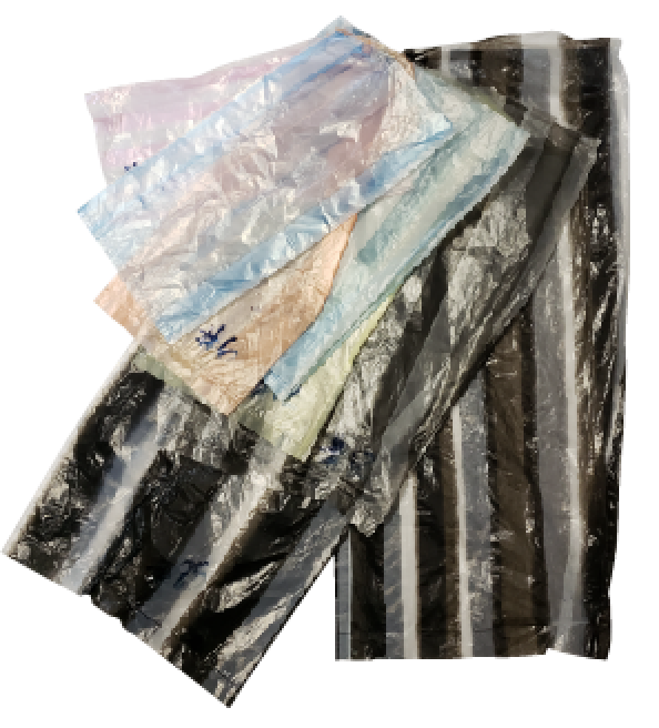 Fundas plásticas Alta Densidad
#2 (60/100) - Código 601
#4 (40/100) - Código 602
#6 (30/100) - Código 603
#12 (20/100) - Código 604
#25 (10/100) - Código 605