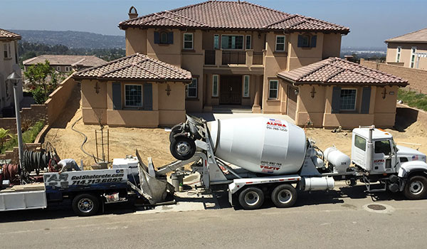 Trucks Outside House