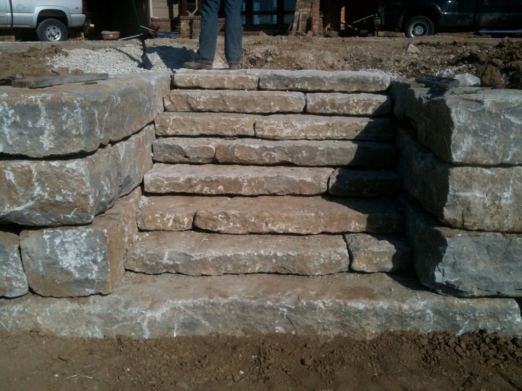 Structural Retaining Wall Steps