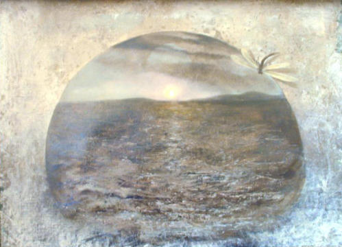 Landscape w. dragonfly by William Girard