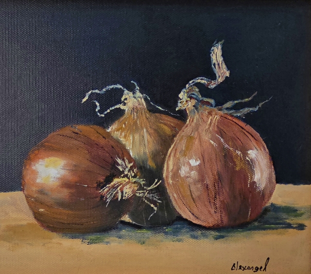 Estevez, Onions, 8" x 10" Oil