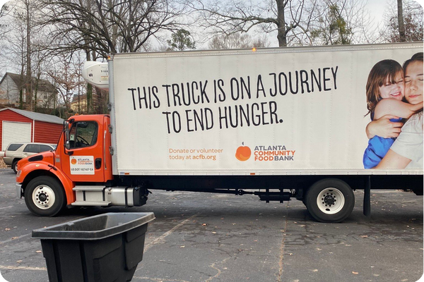 Truck containing food support