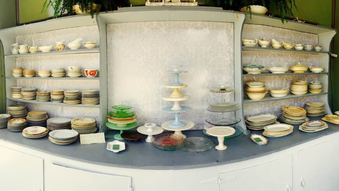 Vintage Plates and Cupcake Holders