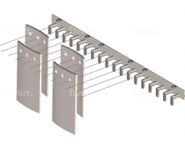 6" Strip Curtain 67% Overlap
