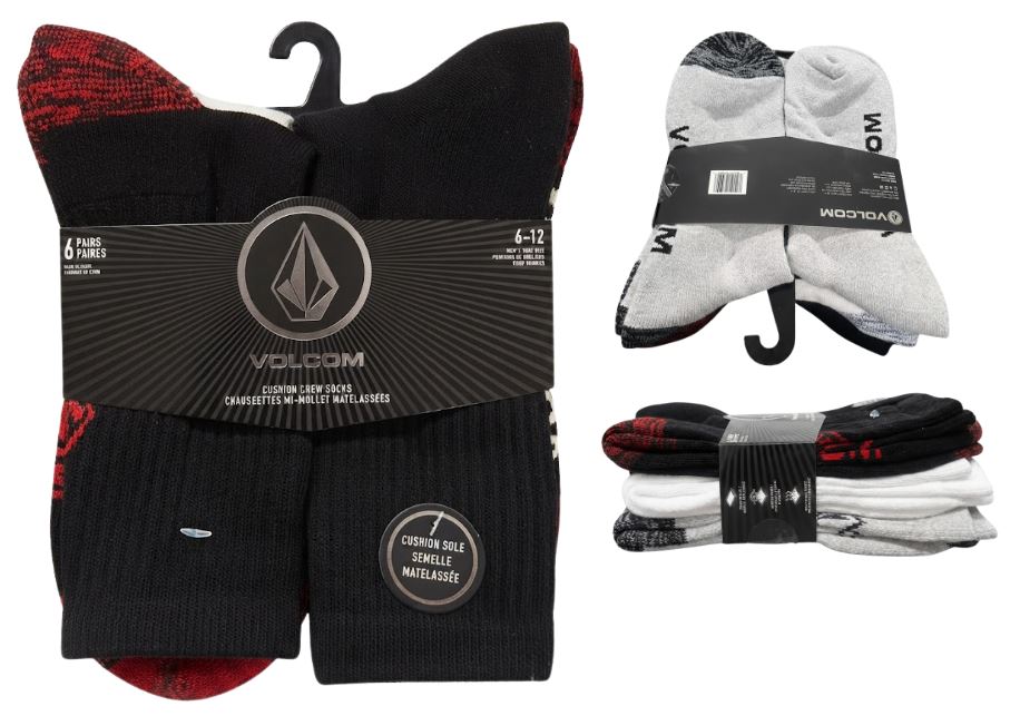 VO37171MM-BWG
6PK VOLCOM MEN CREW SOCKS 6-12
UPC 190131234990
30 CS/PK