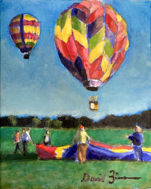 Zimmerman, Hot Air Rises, 10" x 8" Oil