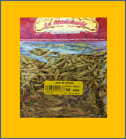 HOJA DE ESTEVIA
50 GRS