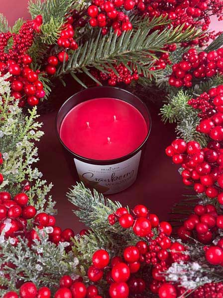 Scented Candle and Wine Bottle