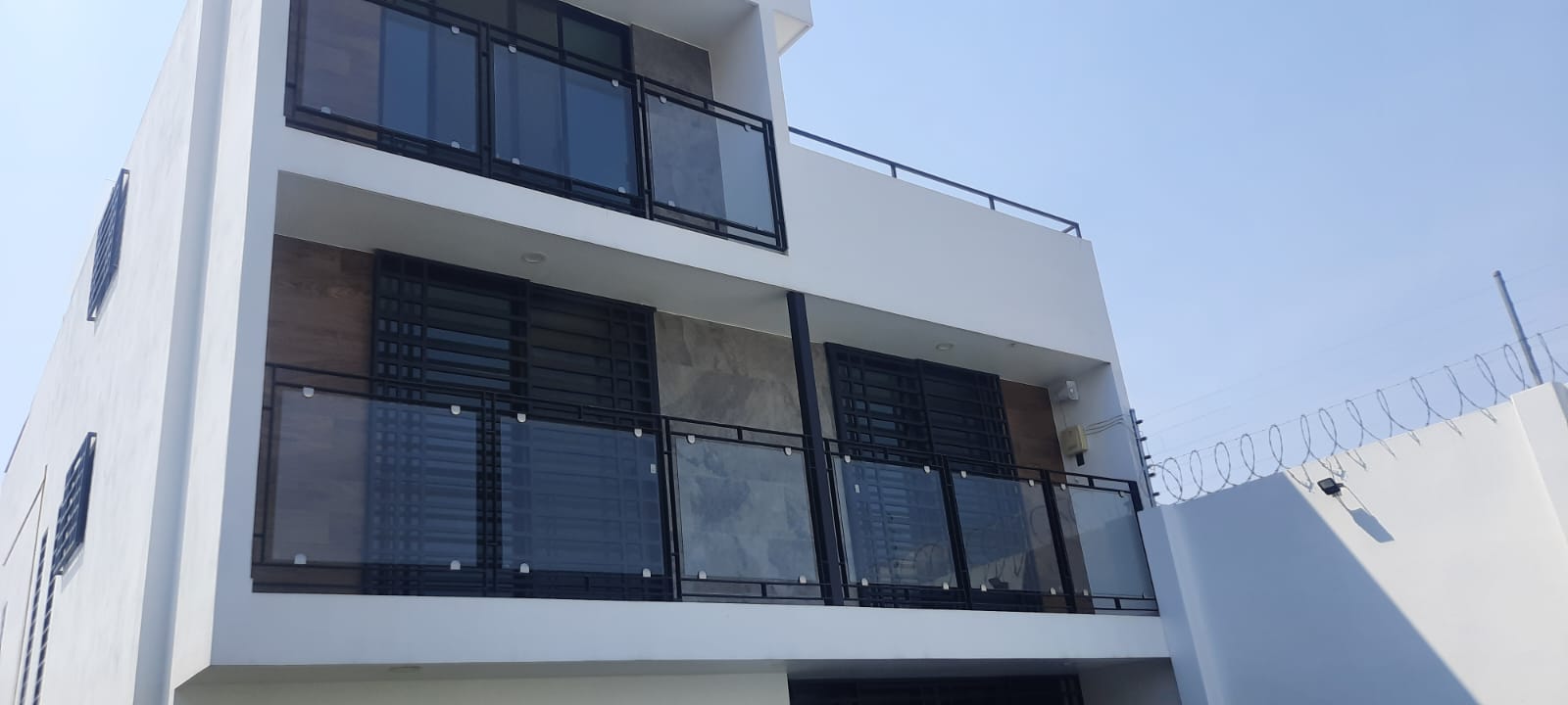 Bedroom with a large double bed