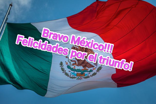 Felicidades a la Selección Mexicana por el triunfo contra Corea
México 1- Corea 0