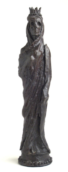 Black Queen  (chess piece)
Artist: Bill Girard, Royal Oak, MI
Formerly collection of Allen Abramson
Photo courtesy of Ken Weikal, Farmington Hills, MI. 