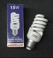 Ahorrador Espiral Enerlux 15W 
120V E27 Cod-11102