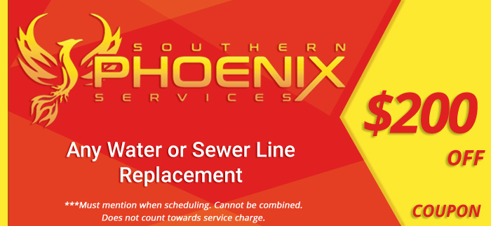 Coupon for $200 off any water or sewer line replacement.