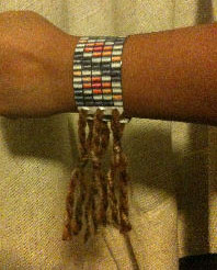 wampum arm band bracelet thanksgiving many hoops