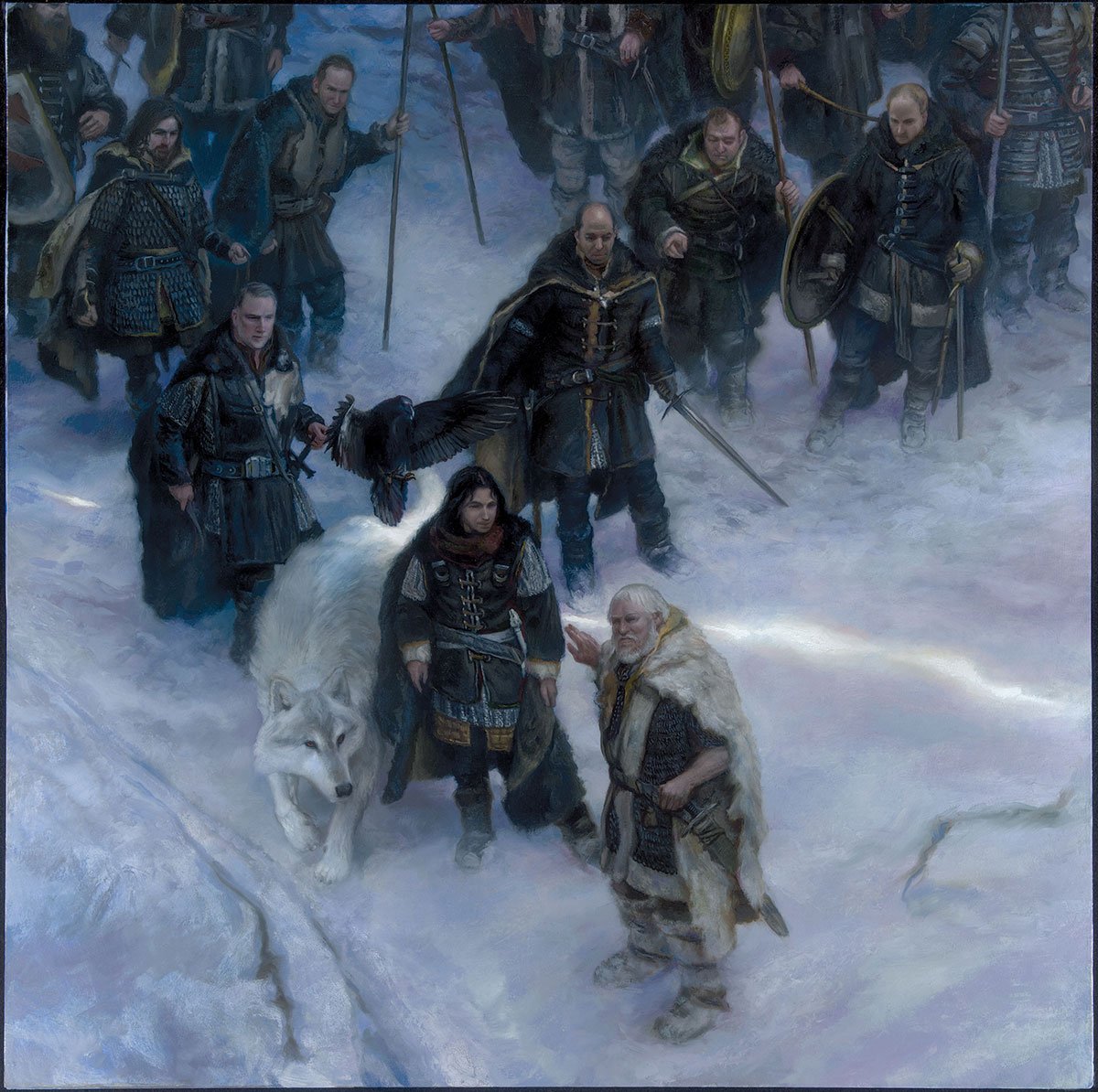 The Night's Watch - Jon Snow
30" x 30"  oil on Panel  2014
Collection of George R.R. Martin
