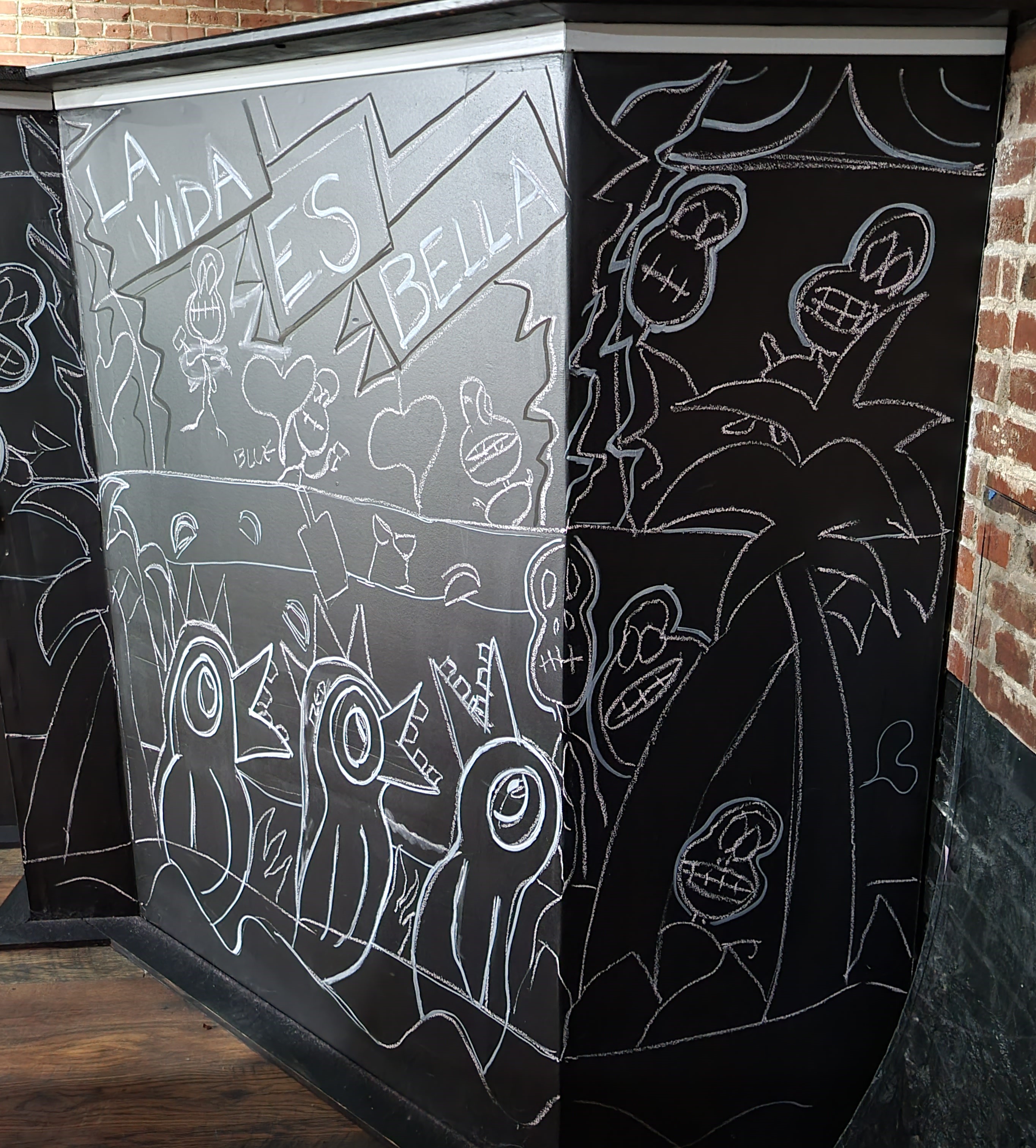 Working on mural progress 2023