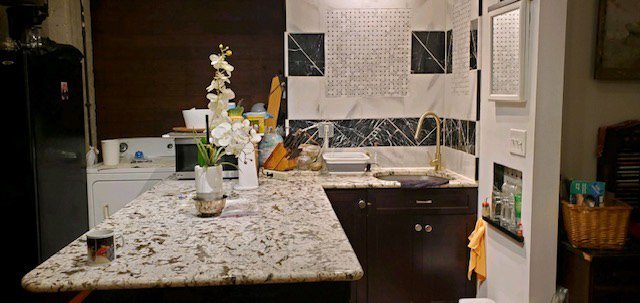 So with offering our fire collection of cabinetry from the basics to a custom color from the Sherman-Williams collection here is our selection of the following counter tops in different photos for your review.