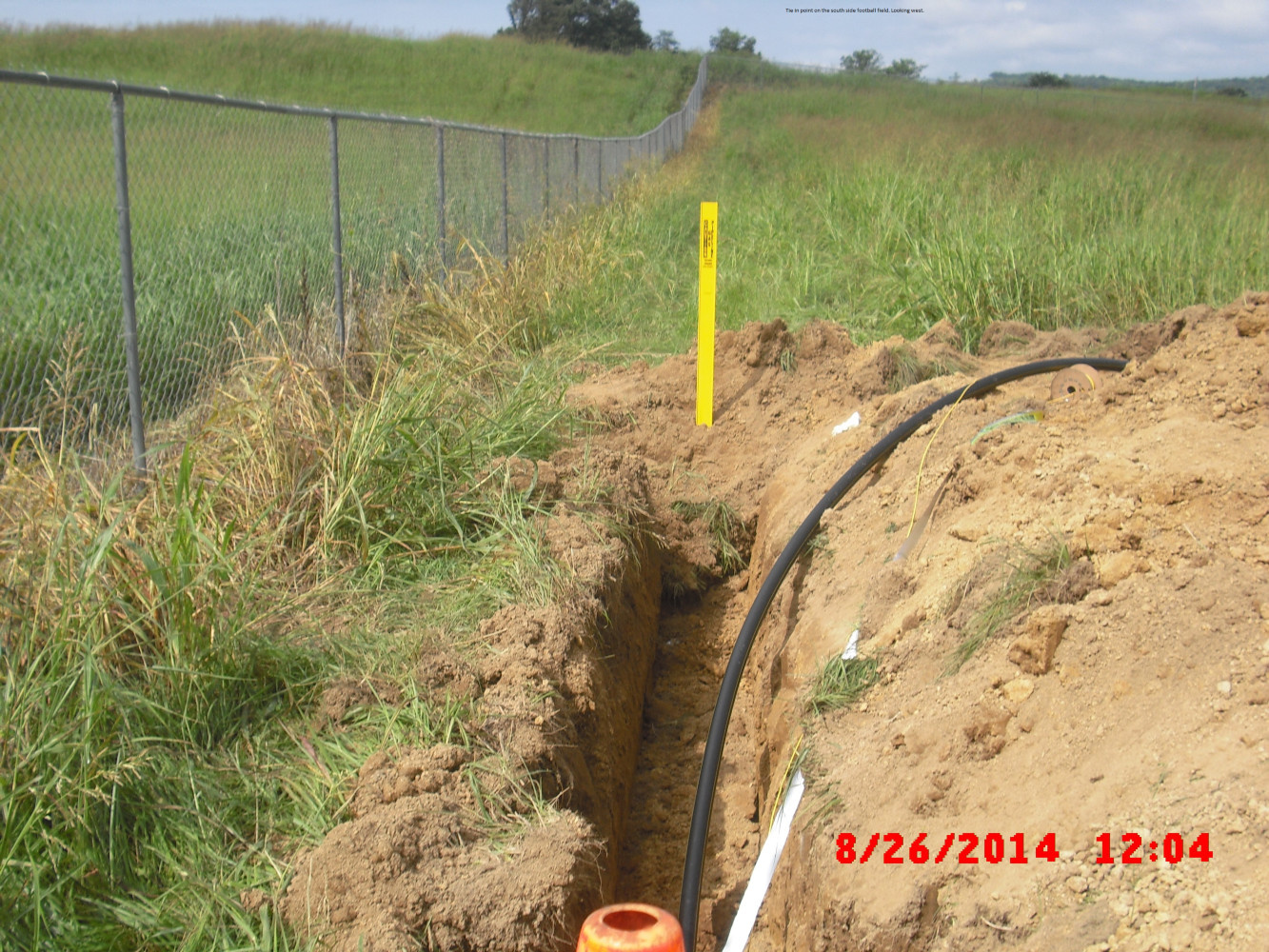 Tie In Point South Side Of Football Field