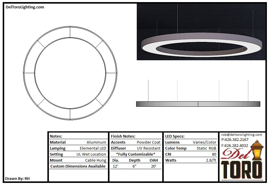 004P-12ft Ring Downlight